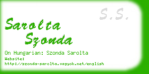 sarolta szonda business card